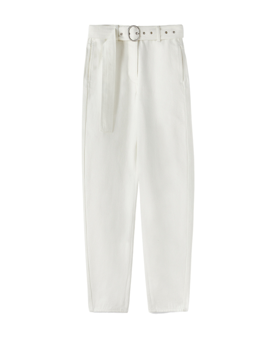 Jil Sander High-waisted Wide-leg Jeans In White