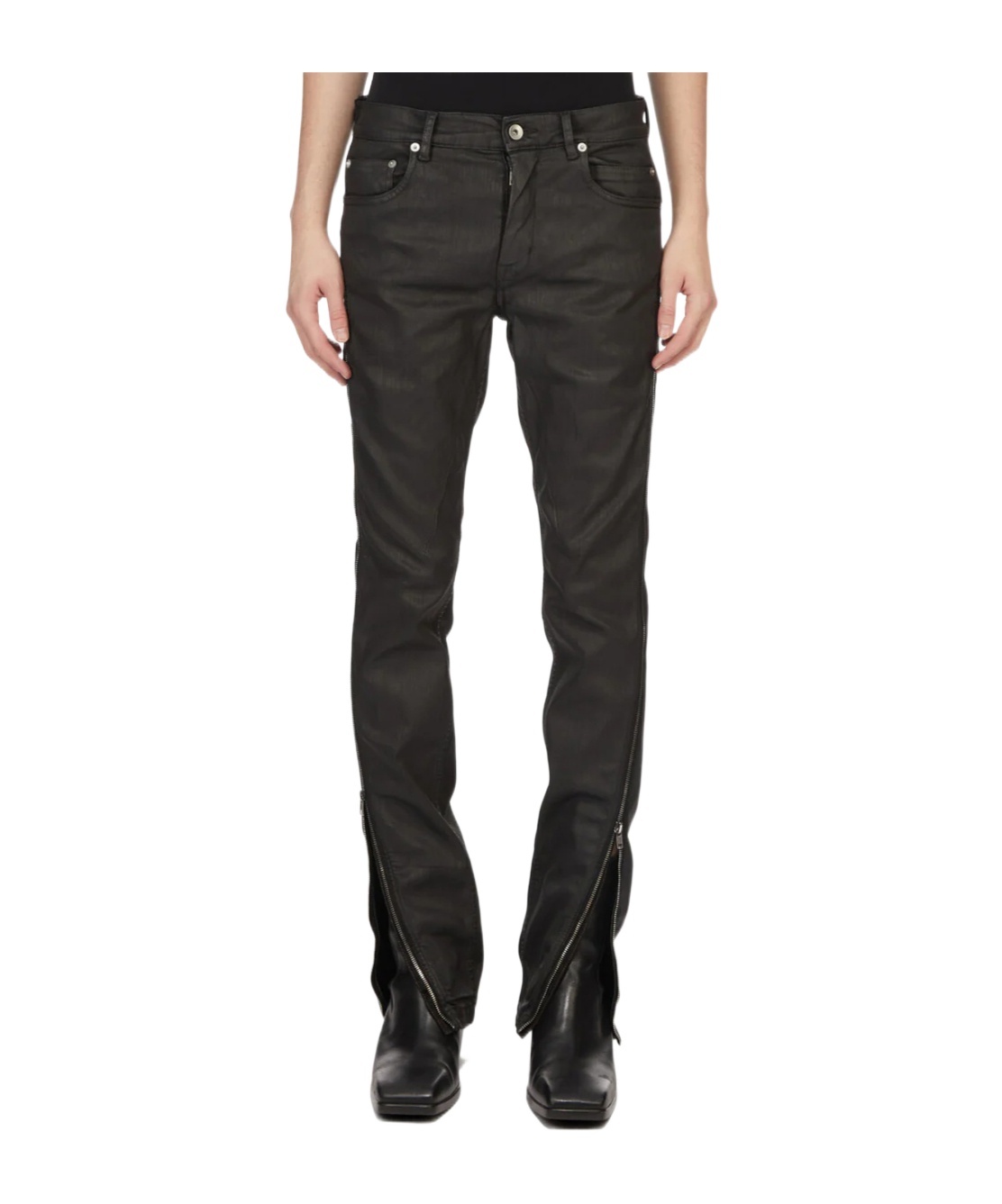 Rick Owens Drkshdw Vega Side-zip Jeans In Black