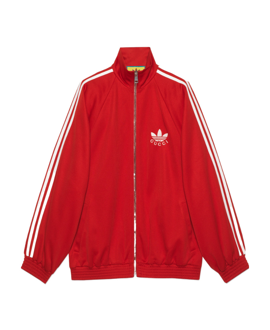 Gucci X Adidas Zipper Casual Jacket In Red