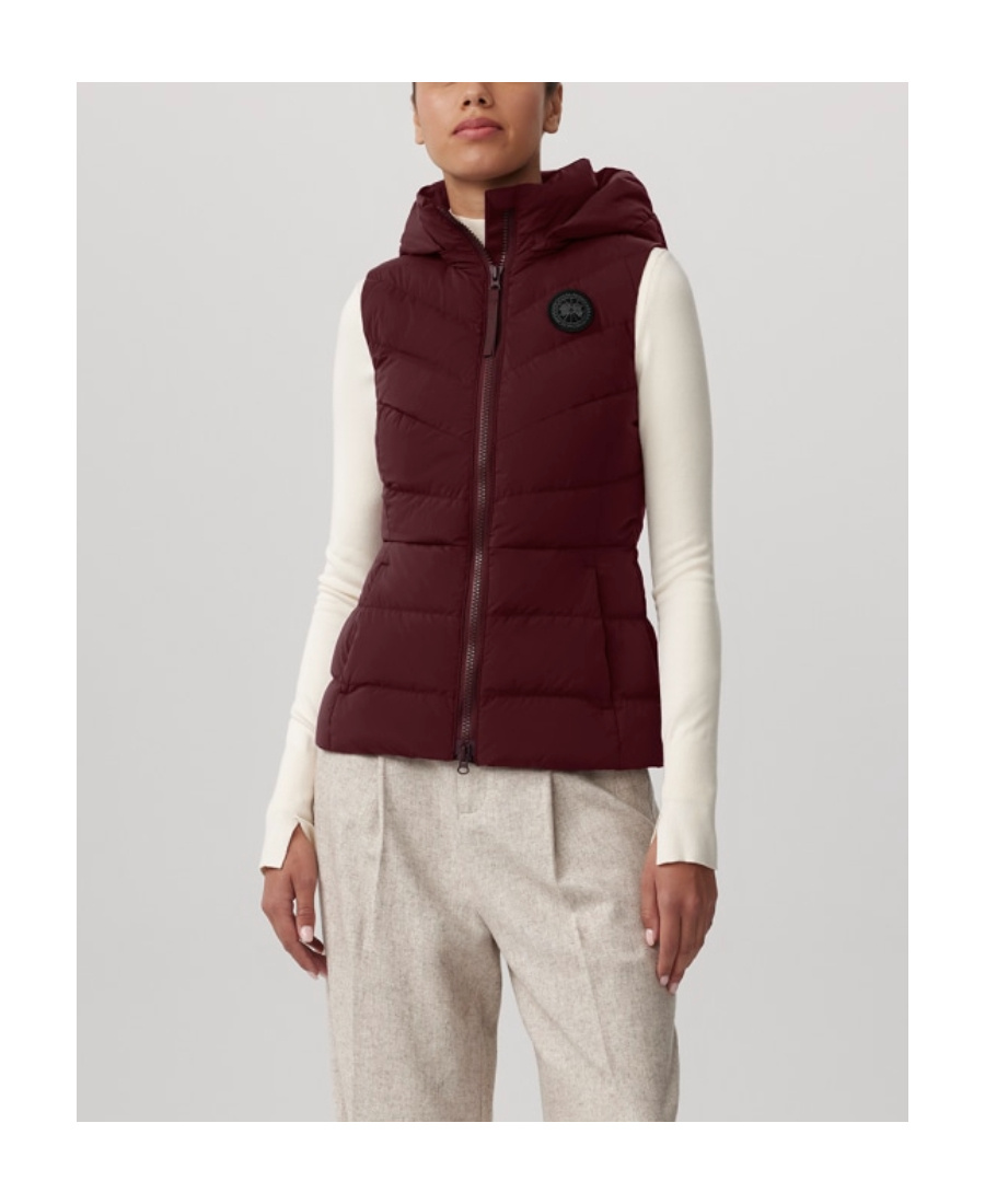 Canada Goose Logo-patch Padded Gilet In Red