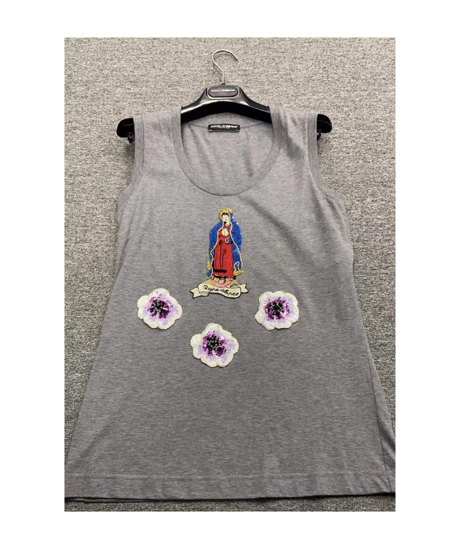 Dolce & Gabbana Logo Round-neck Knitted Vest In Multicolor