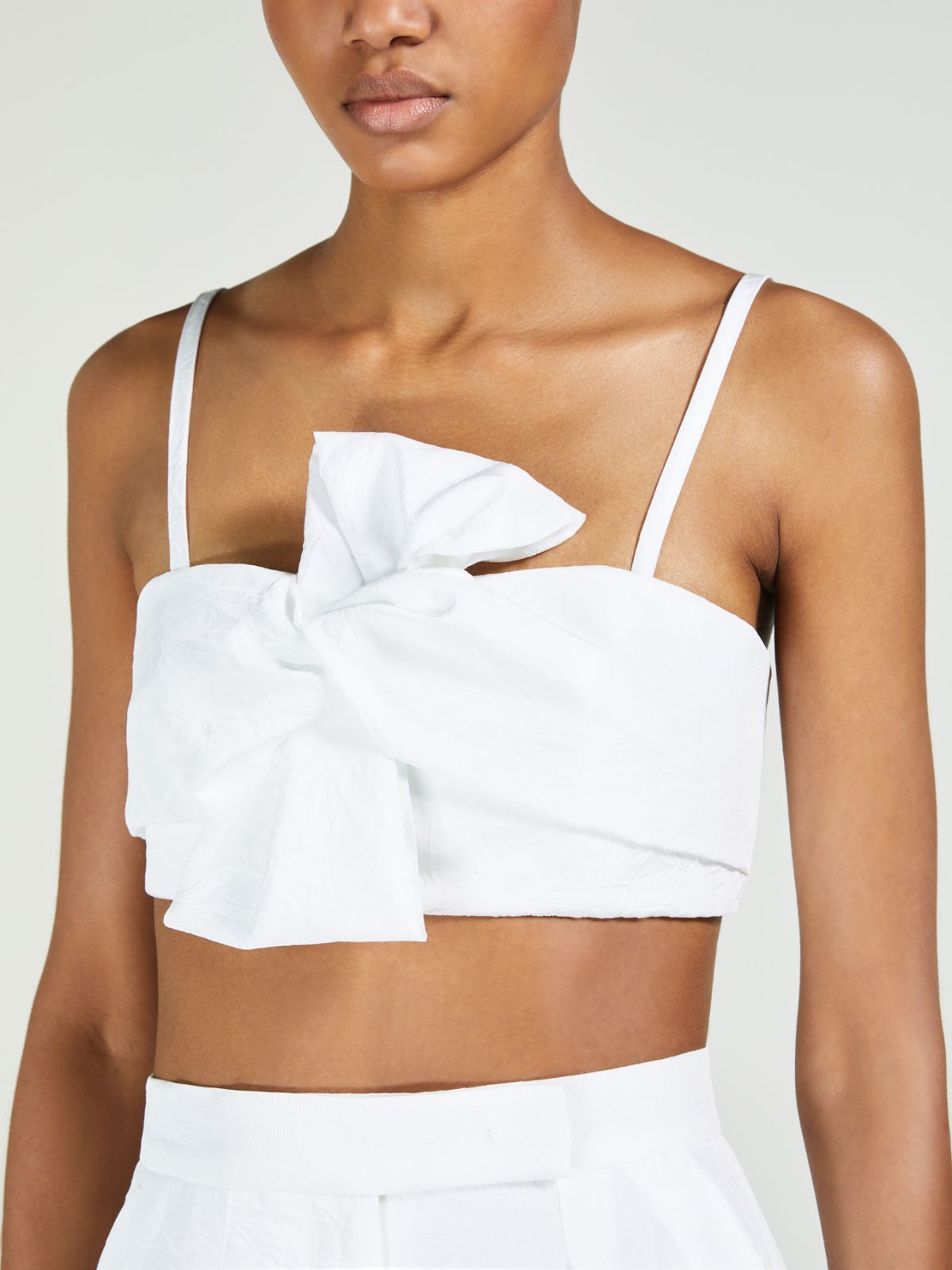 Max Mara Micro-faille Bandeau Top In White