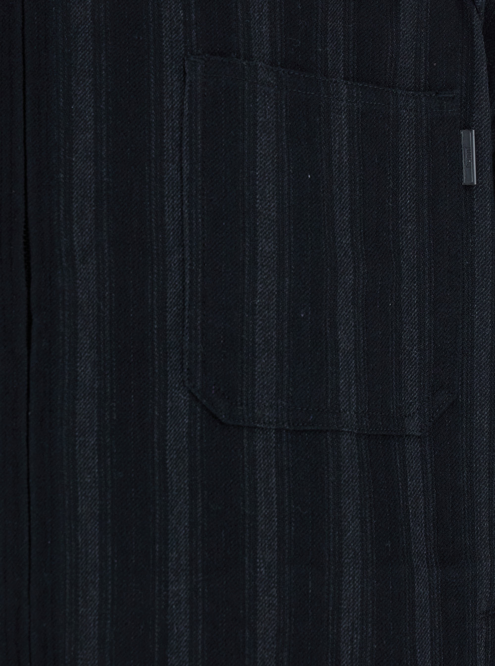 Juunj Wool Cotton Stripe Blouson Shirts In Black