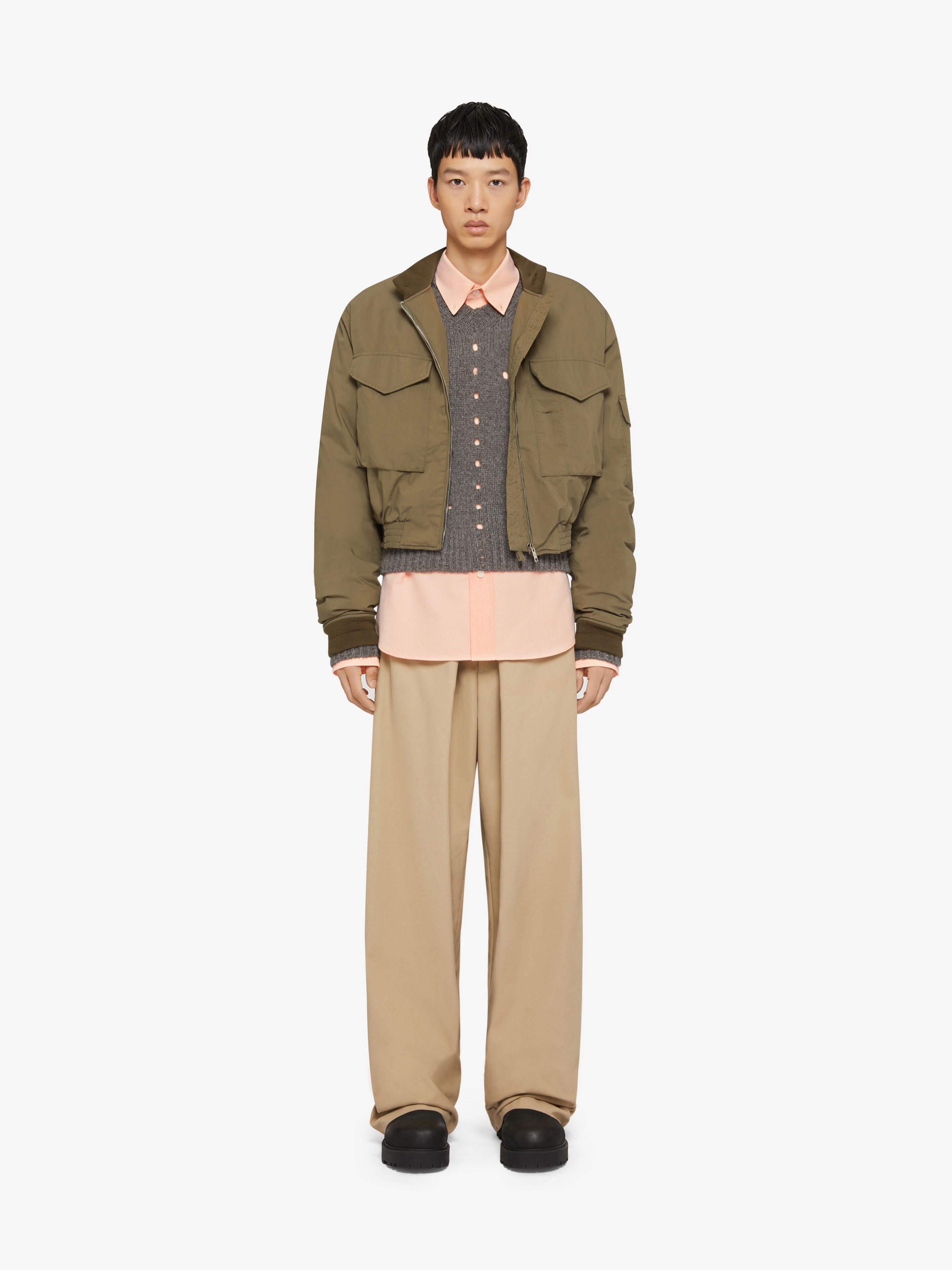 Givenchy Extra Wide Chino Pants In Nude
