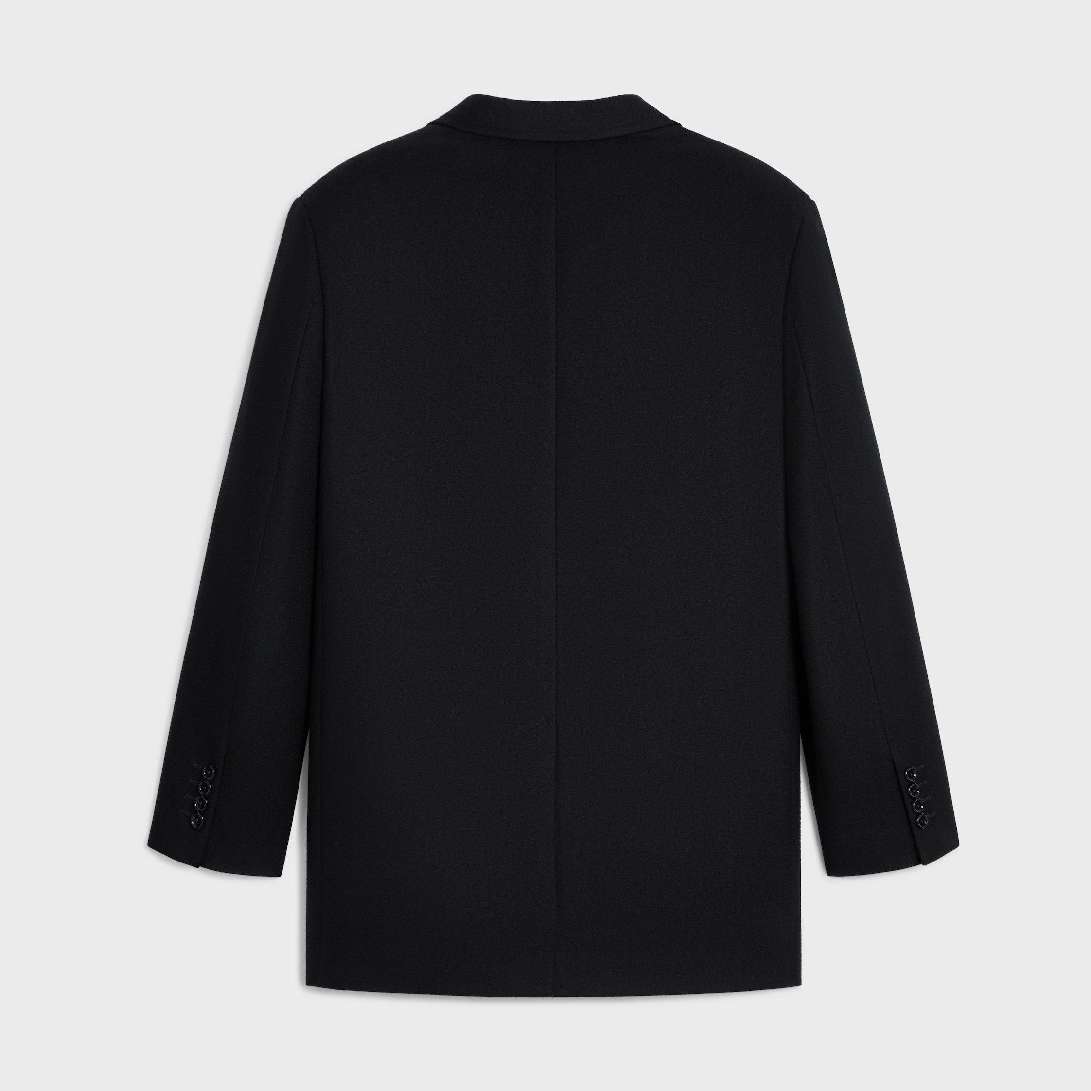 Celine Tailored Jacket In Cashmere Flannel In Black