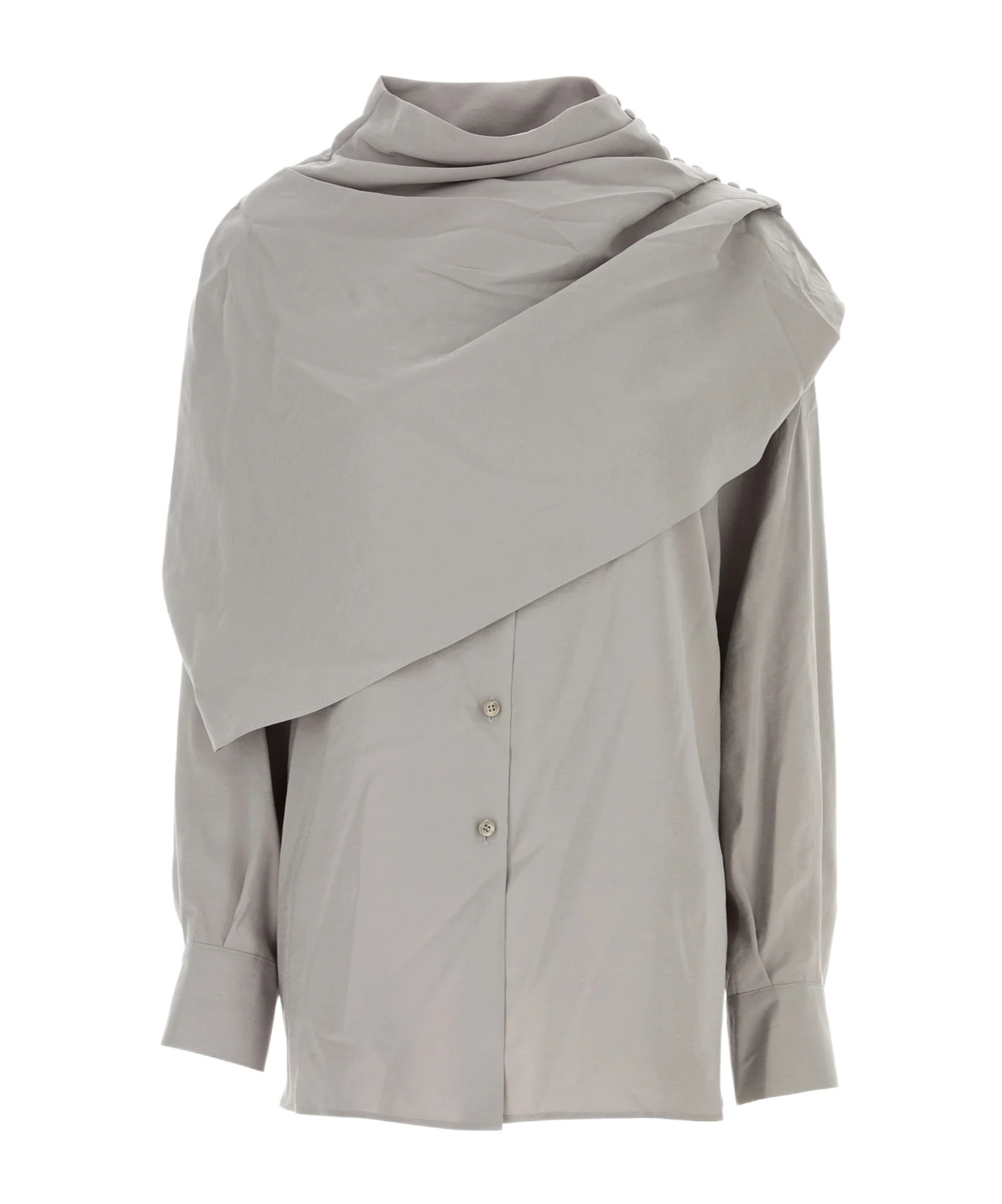 Magda Butrym Grey Modal Blend Shirt In Gray
