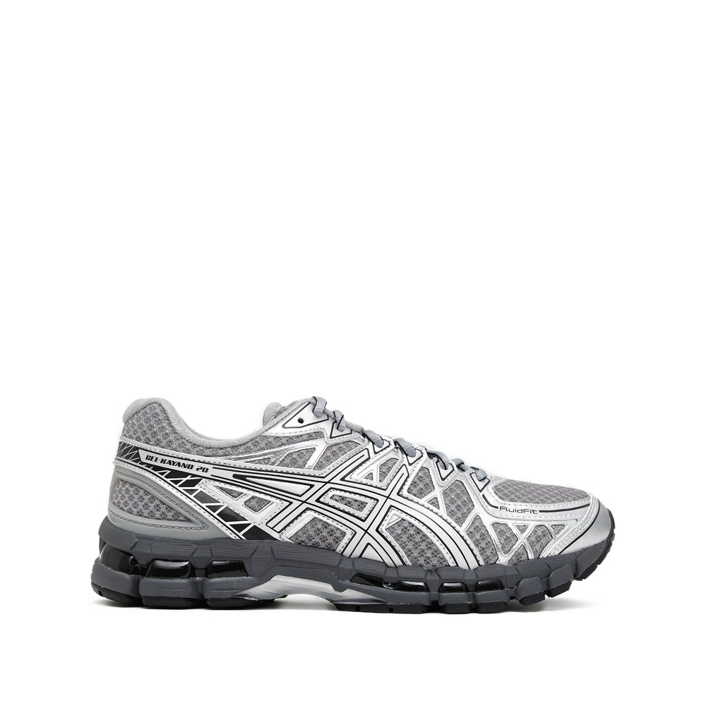 Asics Mens Gel-kayano 20 Mesh Low-top Trainers Gravel Pure Silver