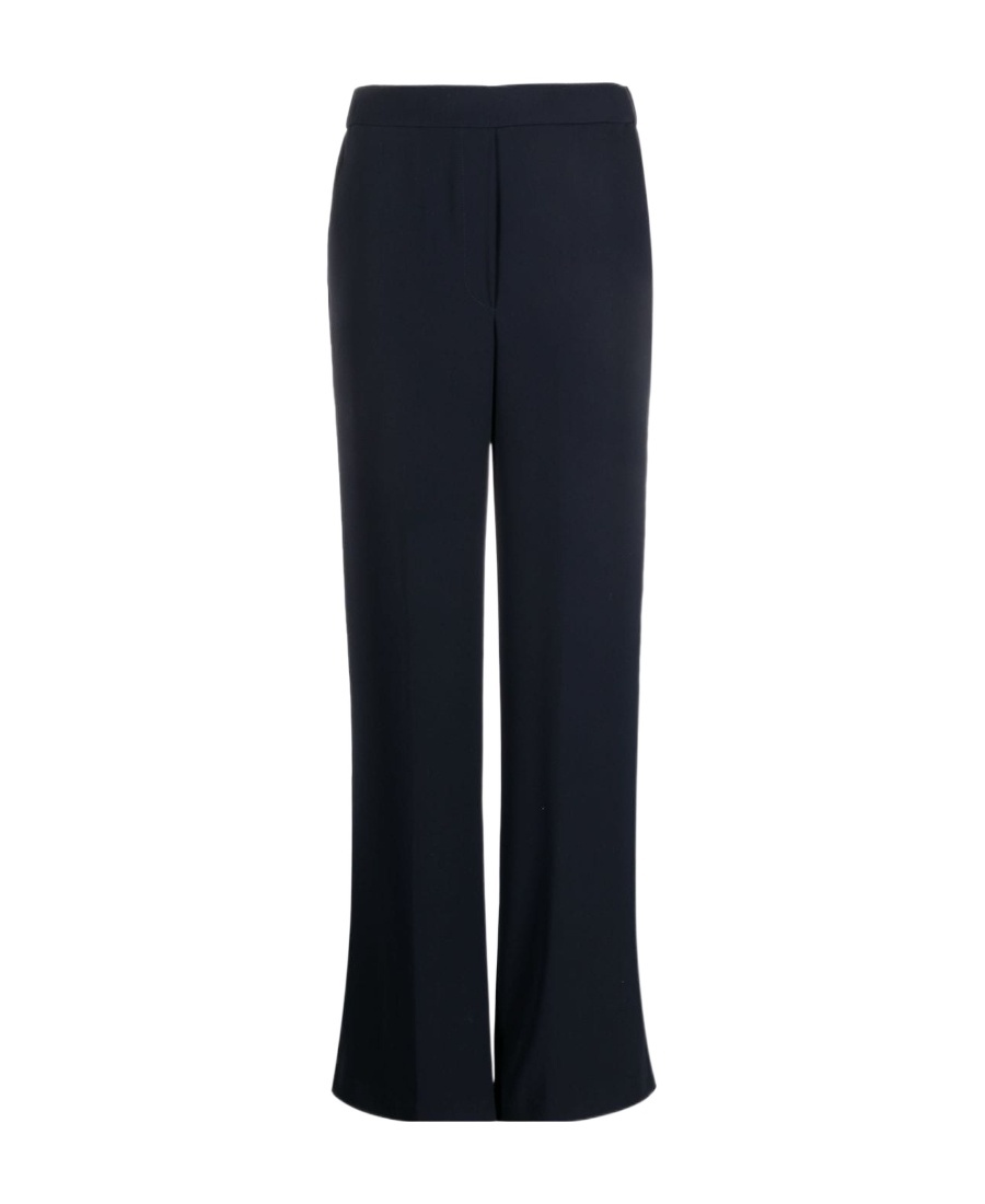 P.a.r.o.s.h Elasticated-waistband Straight-leg Trousers In Black