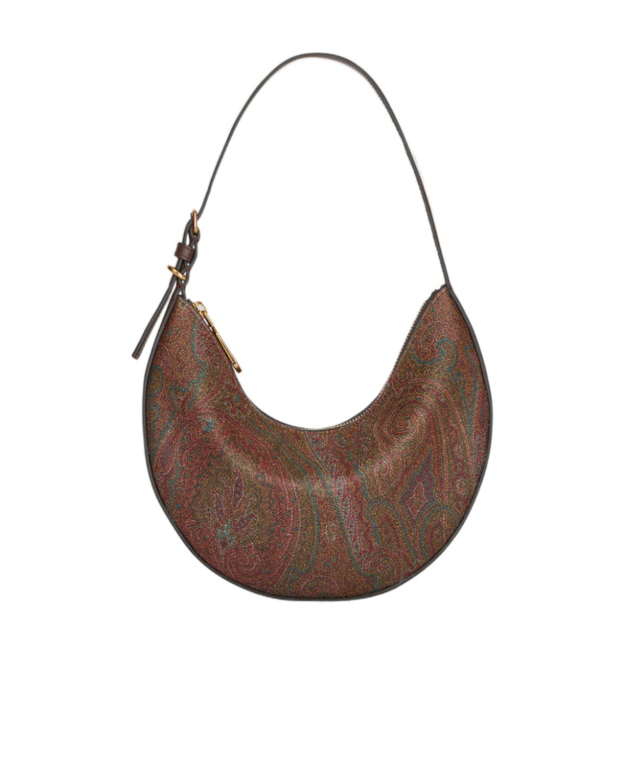 Etro Hobo Essential Small Shoulder Bag In Brown