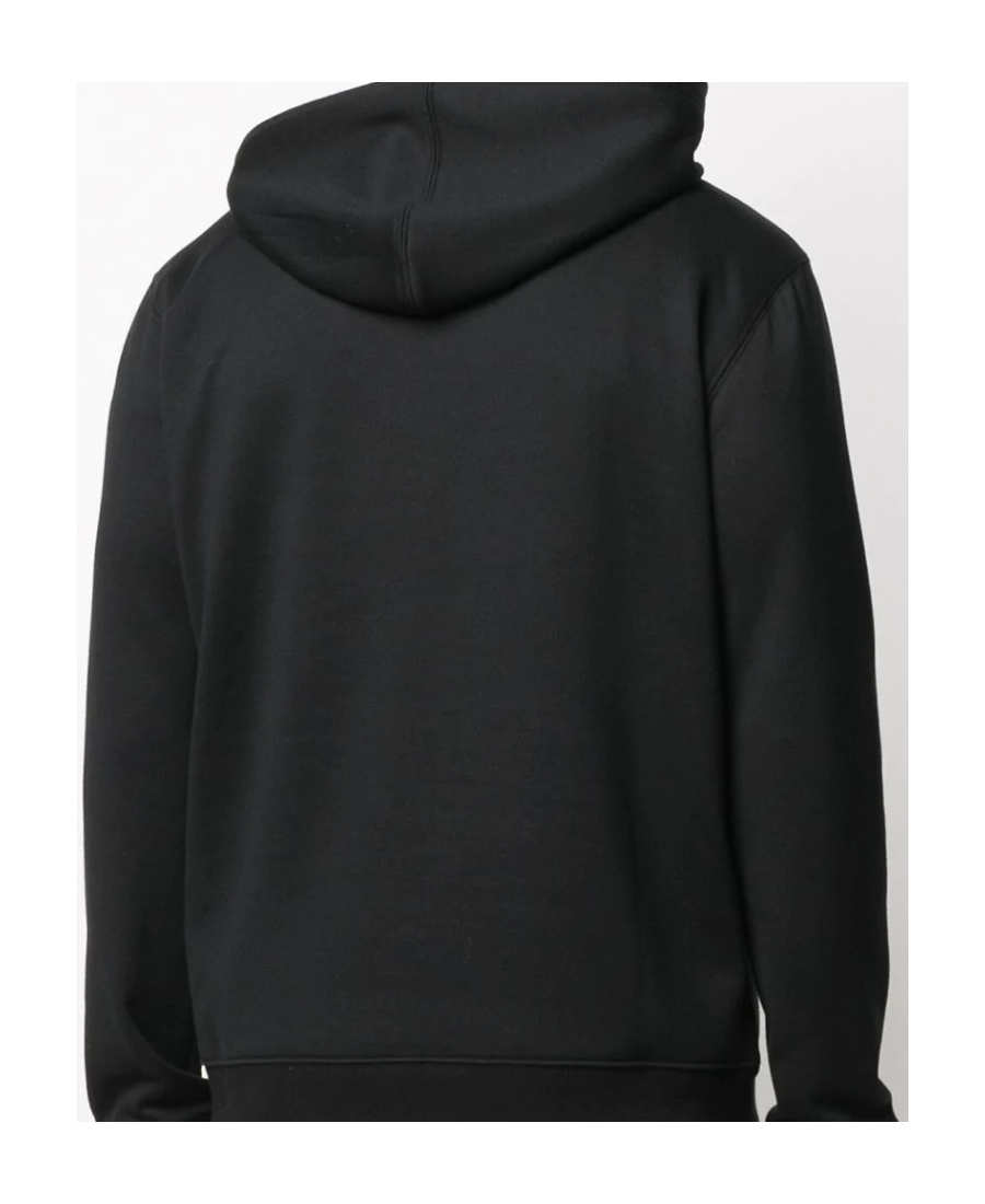 Valentino Jersey Hoodie With Logo Print In Black