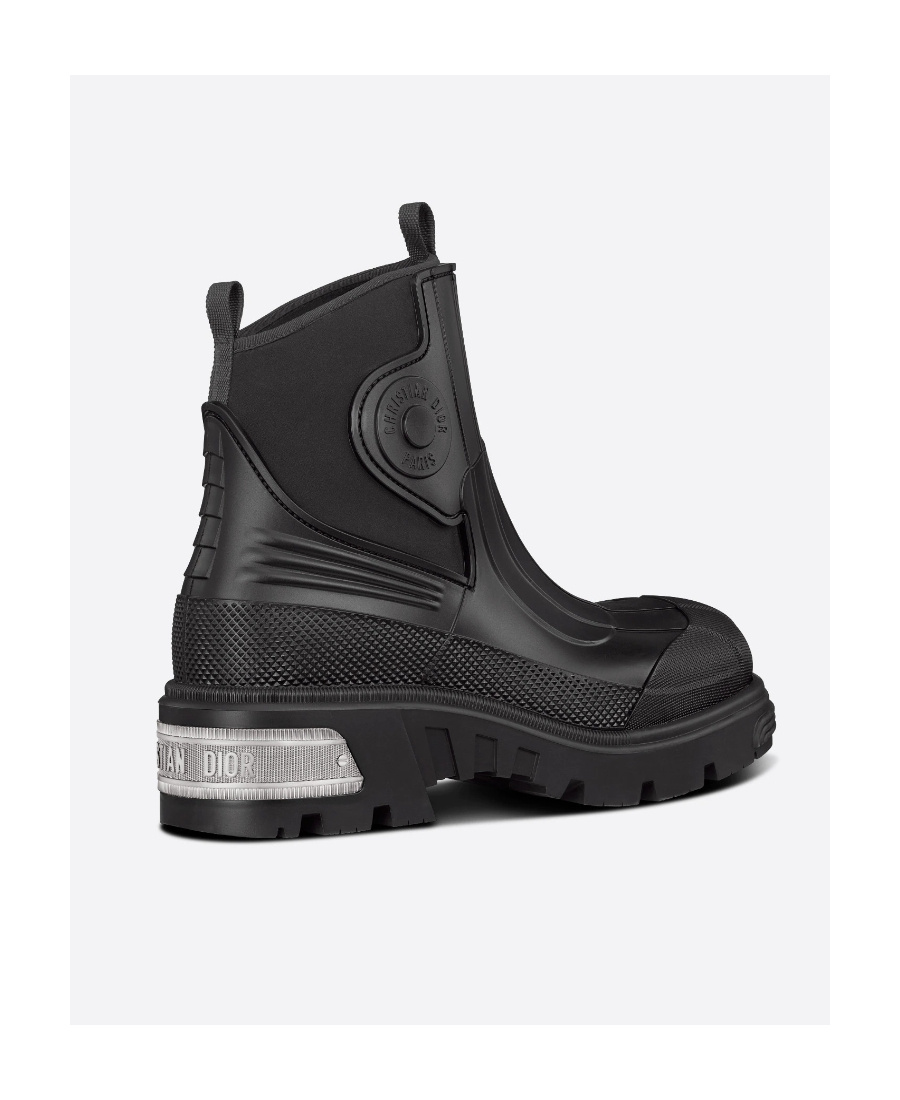 Dior Logo Short Boots In Black