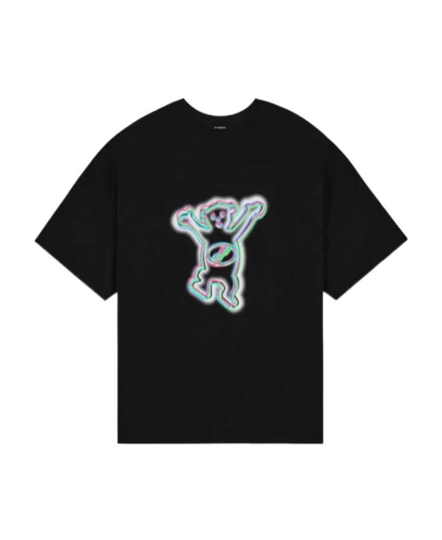We11 Done Black Colorful Teddy T-shirt In Black