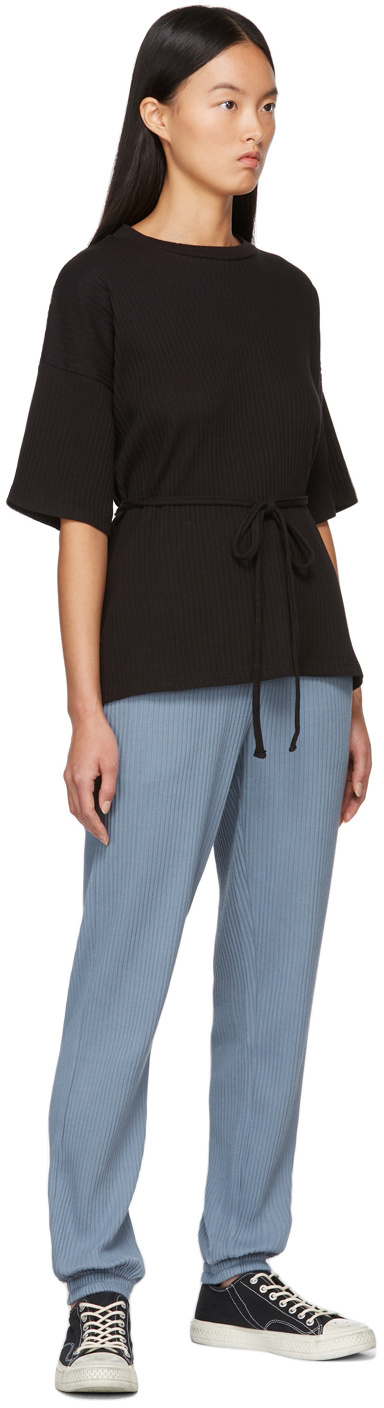 Baserange Shaw Ribbed T-shirt In Black