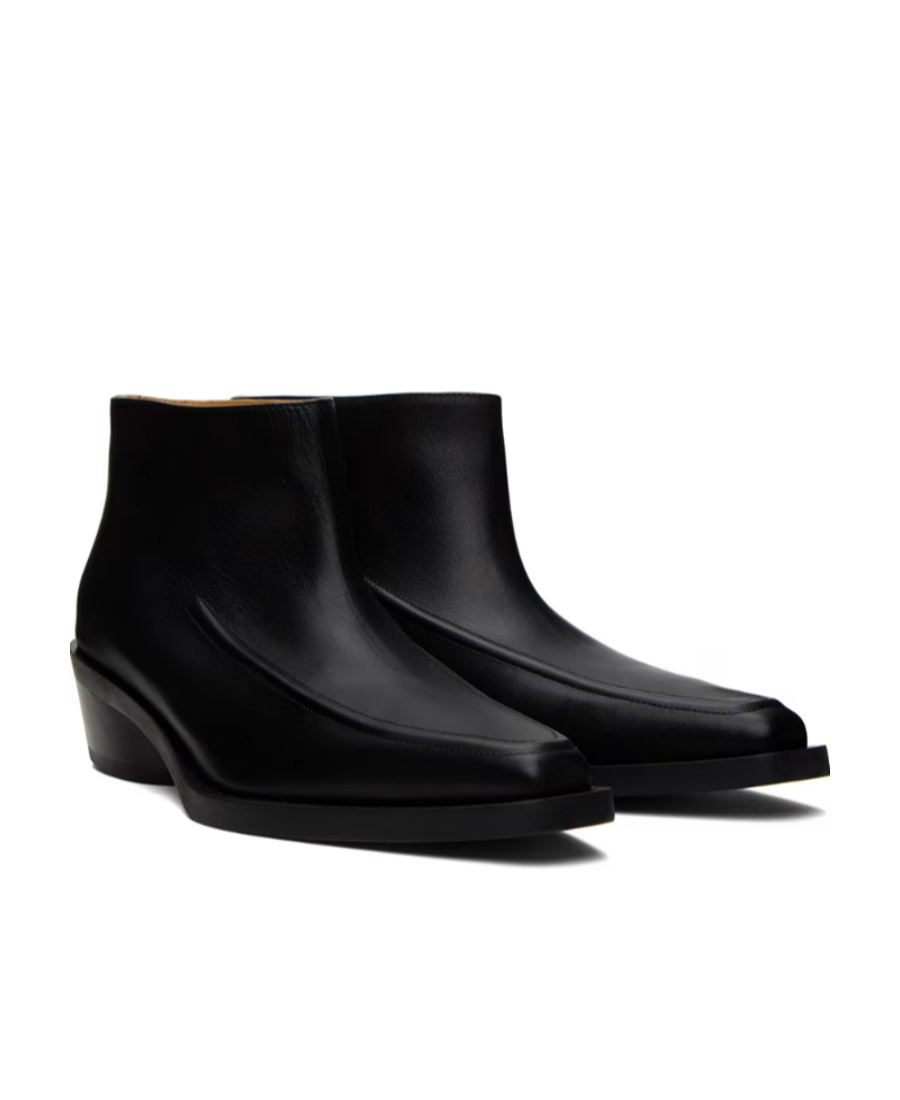 Shop Proenza Schouler Stitching Detail Short Boots In Black