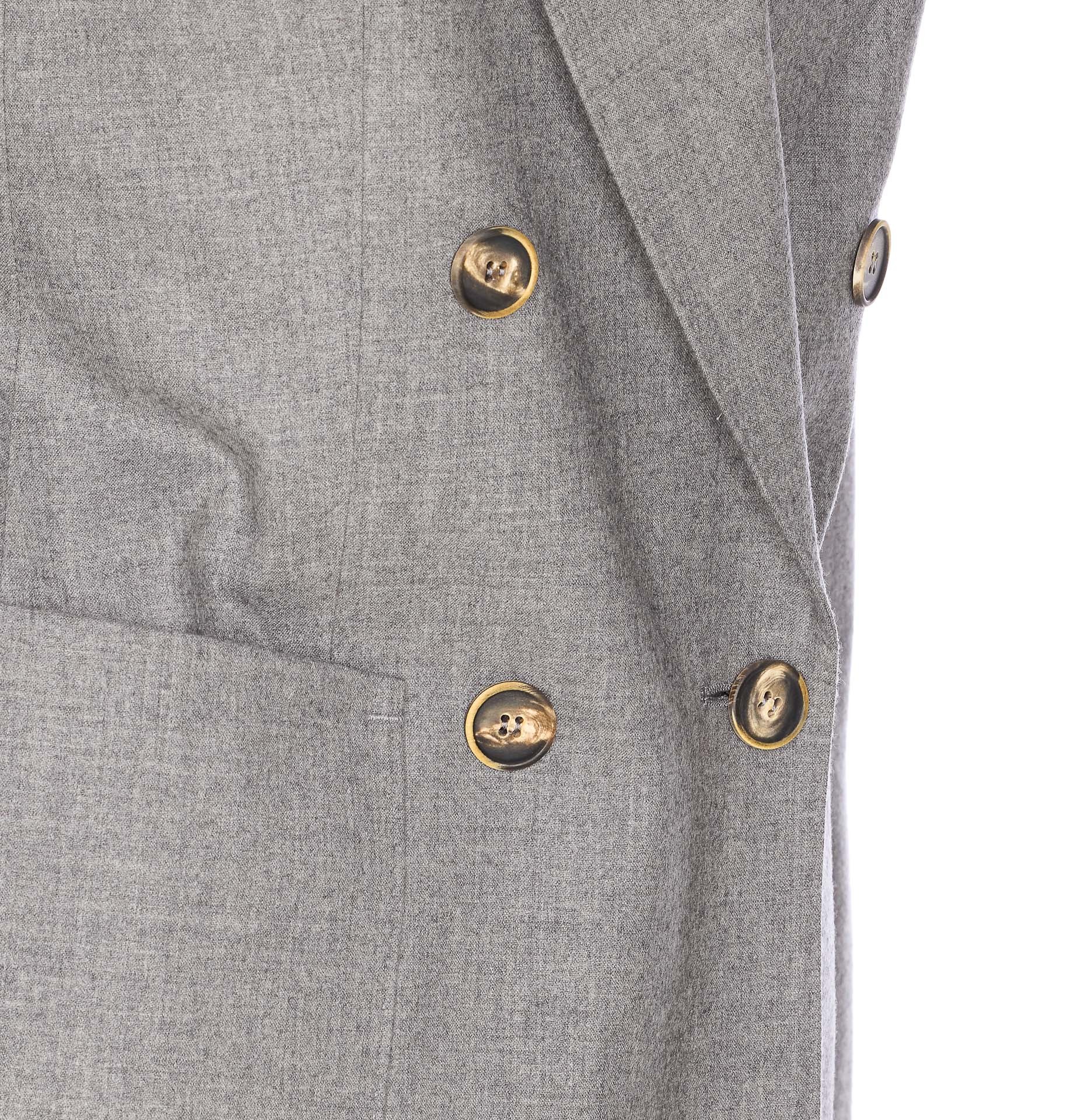 Max Mara Double Breasted Blazer In Gray
