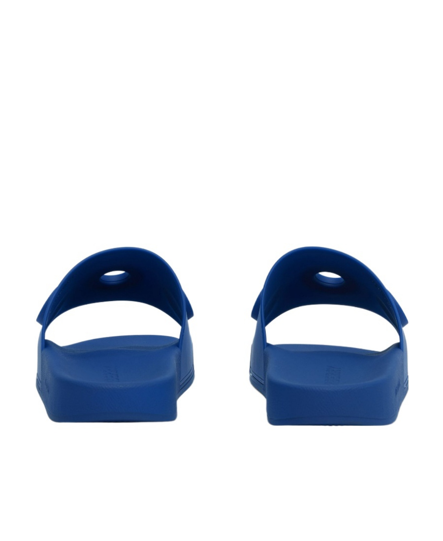 Burberry Logo-graphic Cut-out Slides In Blue
