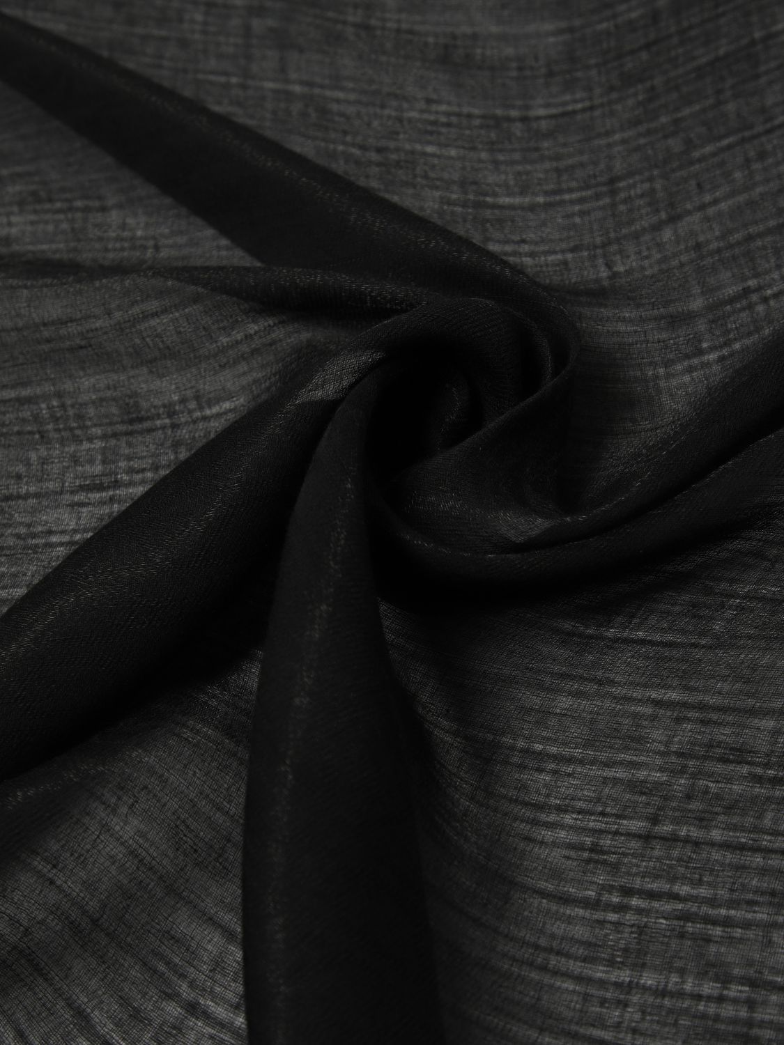 Emporio Armani Tassel Scarf In Black