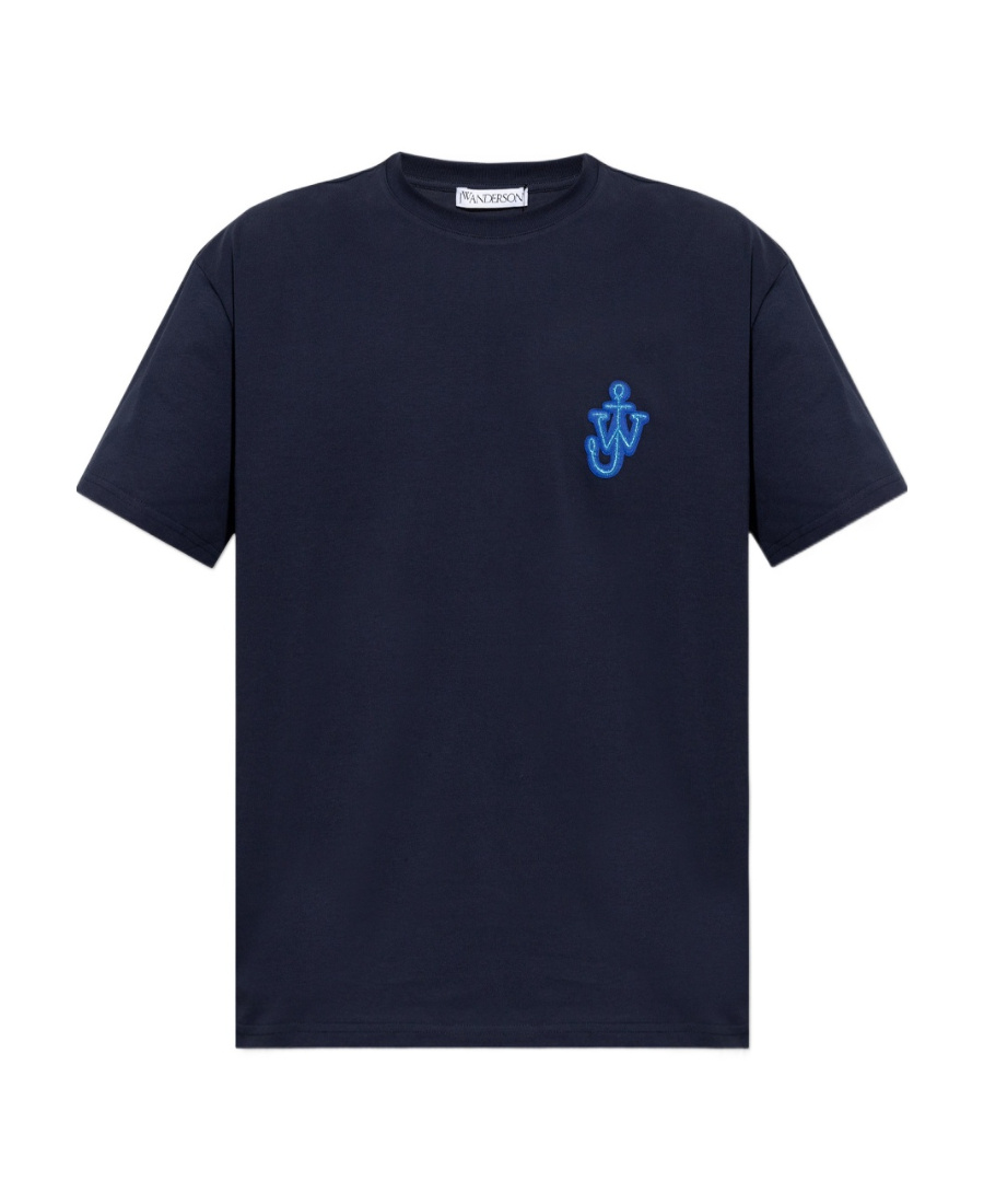 Jw Anderson Anchor-patch Short-sleeve T-shirt In Black