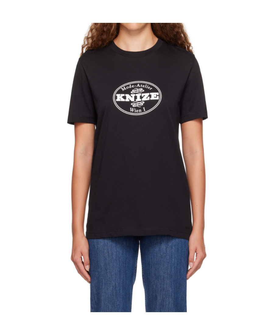 Apc Graphic-print Cotton T-shirt In Black