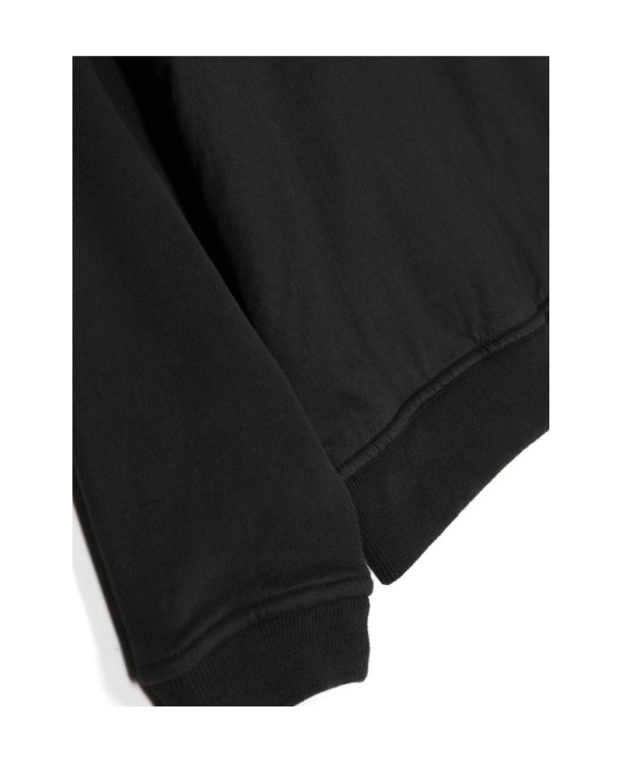 Stone Island Compass-motif Cotton Sweatshirt In Black