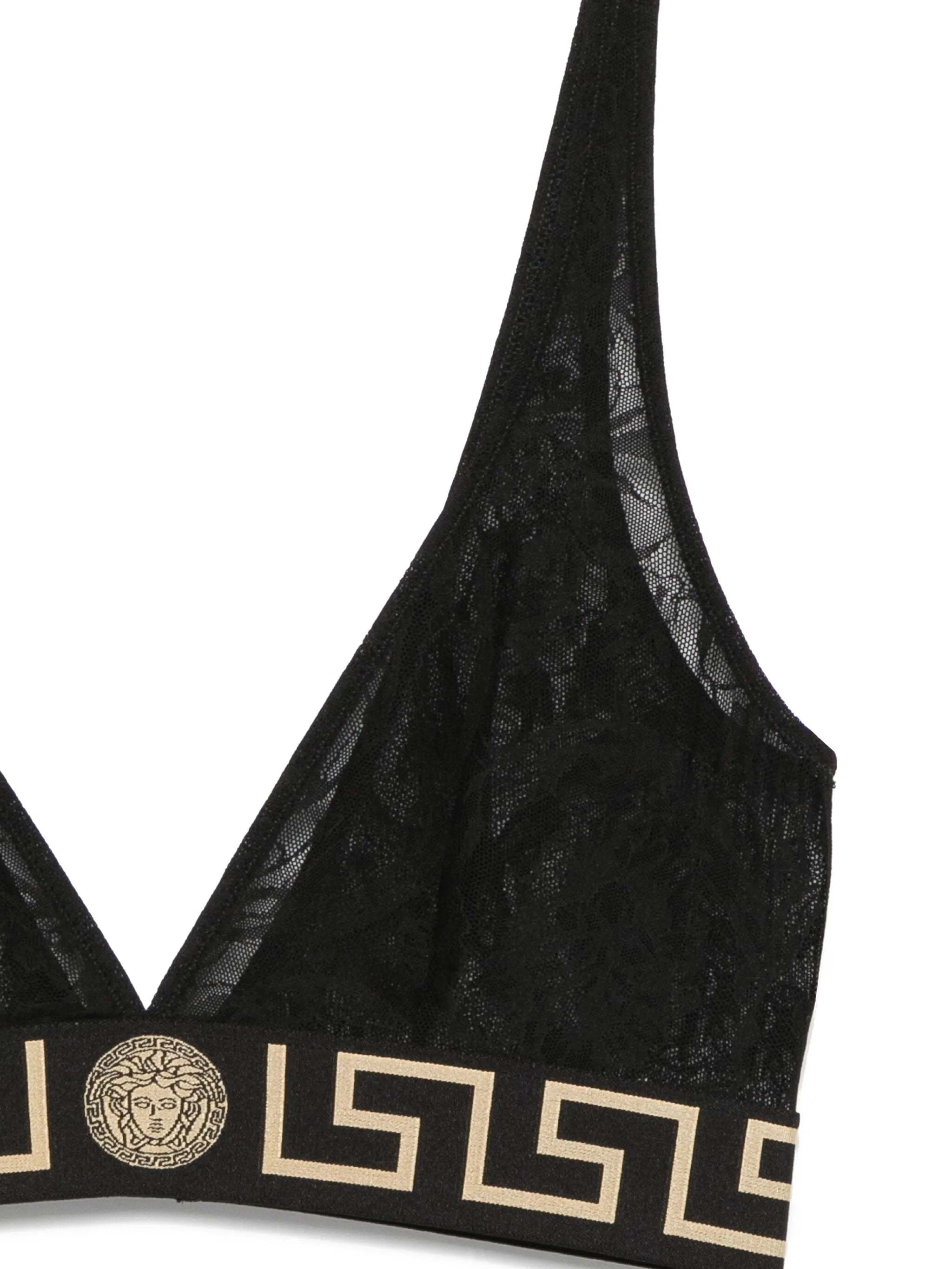 Versace Greca Print Triangle Bralette