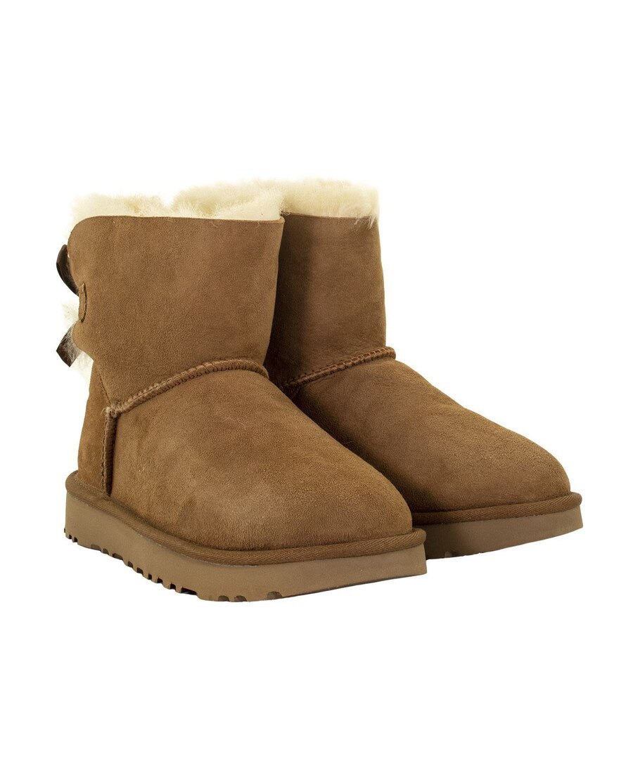 Ugg Bailey Bow Mini Ankle Boots In Brown