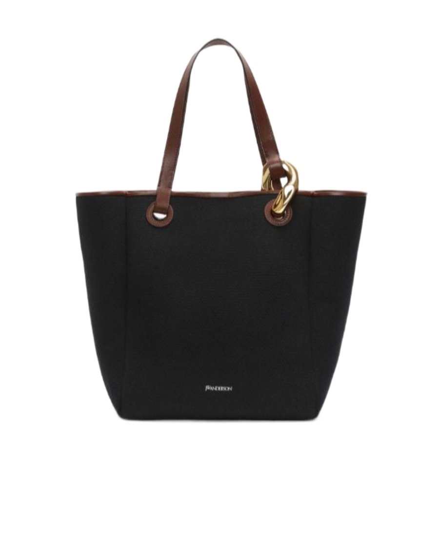 Jw Anderson Jwa Corner Canvas Tote Bag In Black