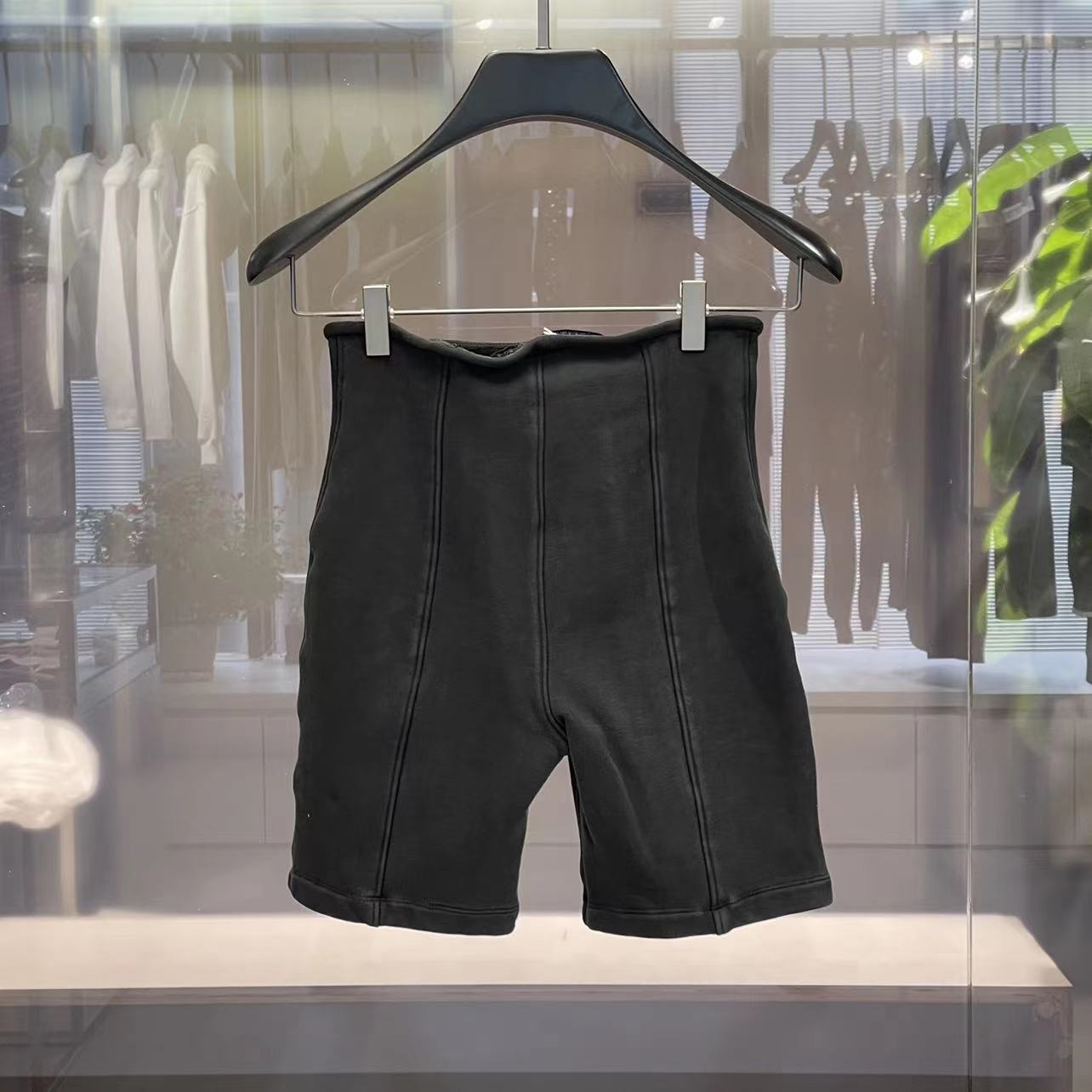 Alexander Wang High-waist Cycling Shorts In Black