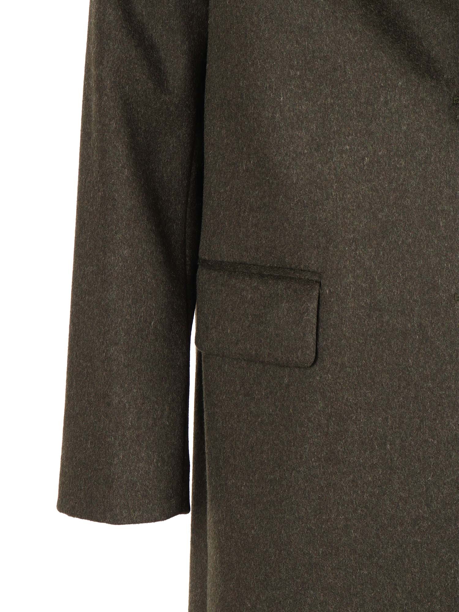 Aspesi Three-button Wool Coat In Black