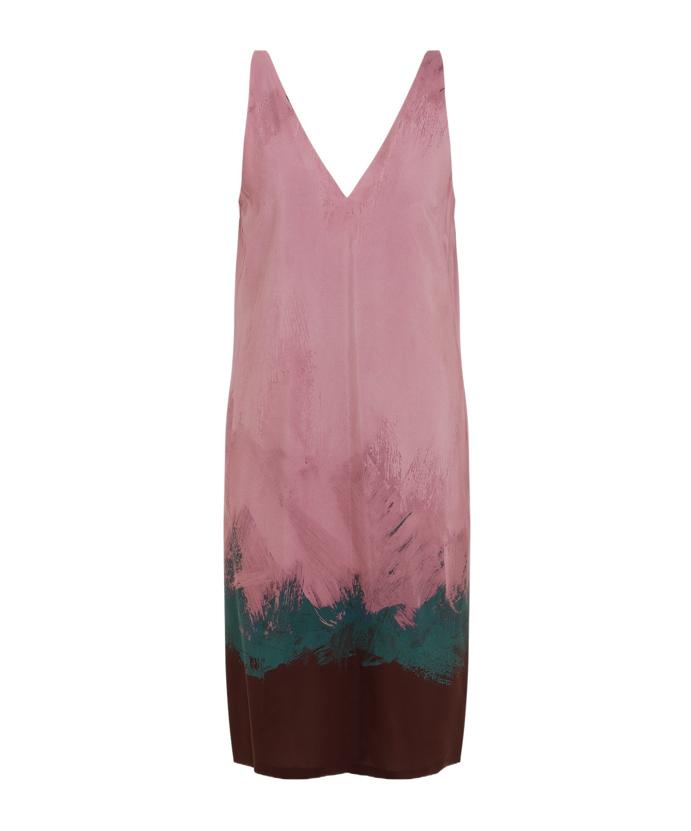 Dries Van Noten V-neck Sleeveless Dress In Pink