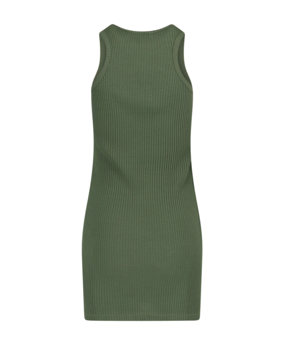 Attico Ribbed Texture Sleeveless Top In Green