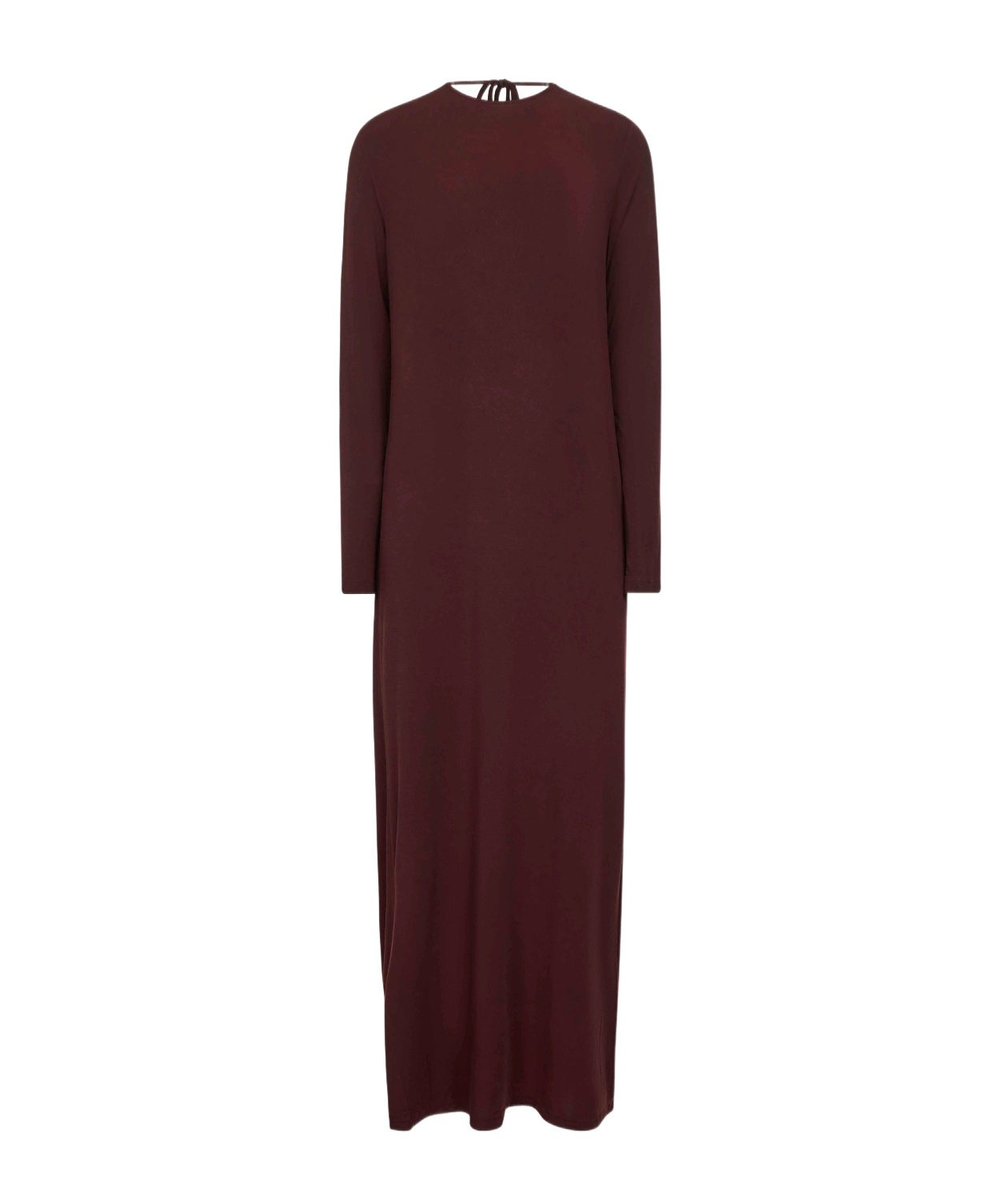 Uma Wang Stretch Jersey Dea Long Dress In Brown