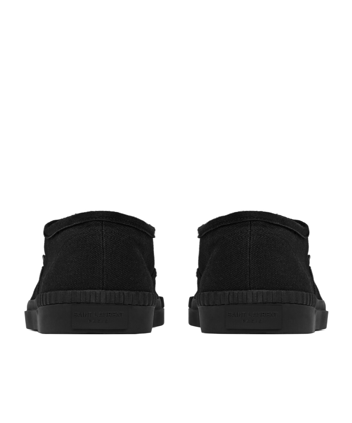 Saint Laurent Black Canvas Wes Sneakers In Black