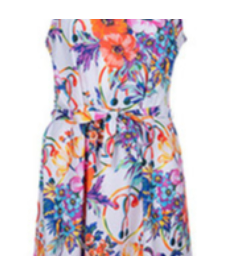 Moschino Print Dress In Multicolor