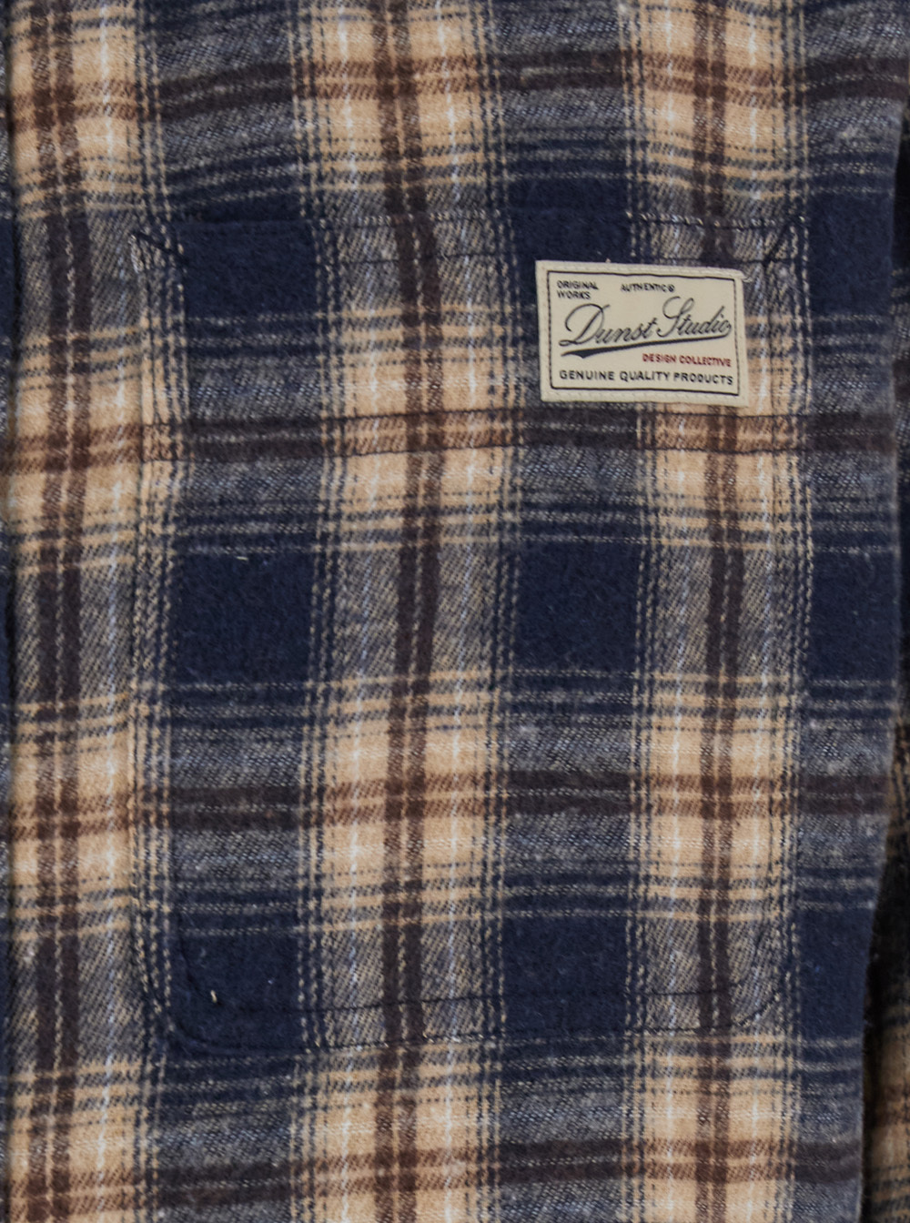 Dunst Unisex Quilted Check Flannel Shirt In Black