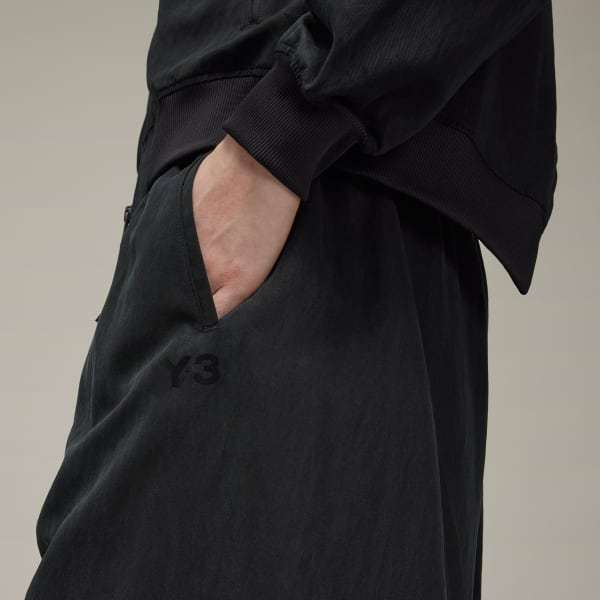 Shop Y-3 Twill Shorts In Black