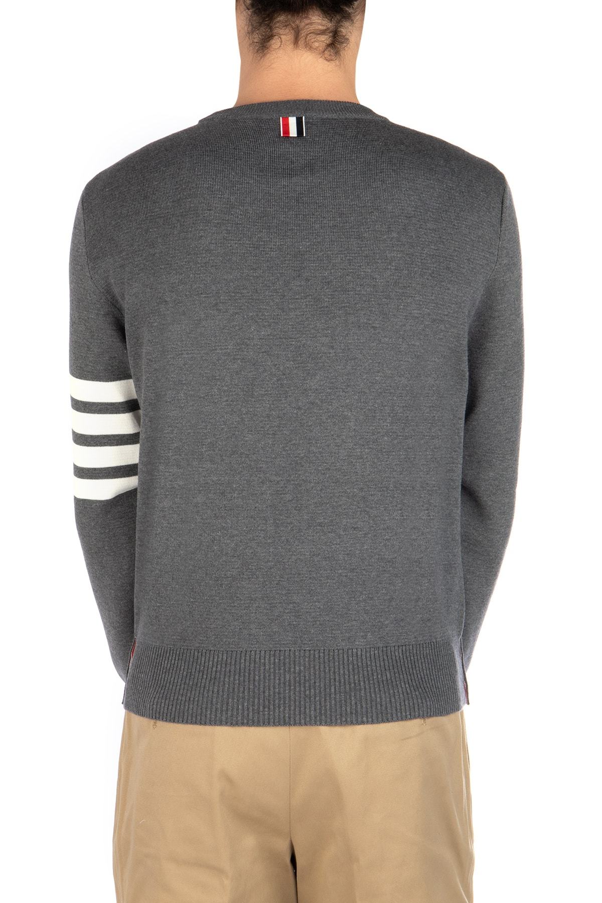 Shop Thom Browne 4-bar Milano Stitch Pullover In Black
