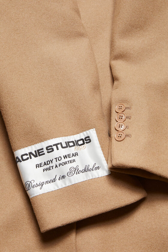 Acne Studios Single-breasted Wool Coat In Nude