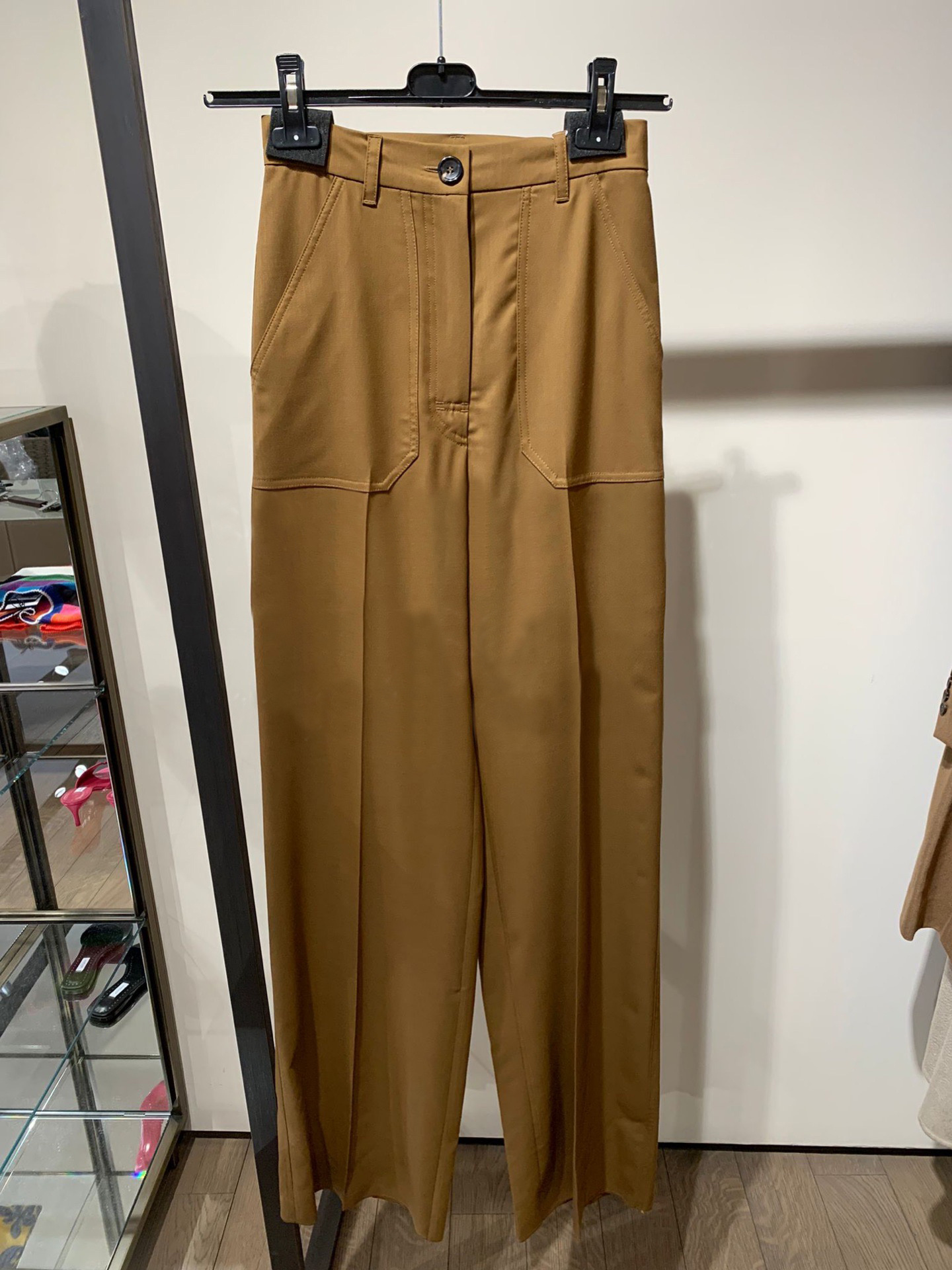 Max Mara Spliced Design Casual Pants In Brown