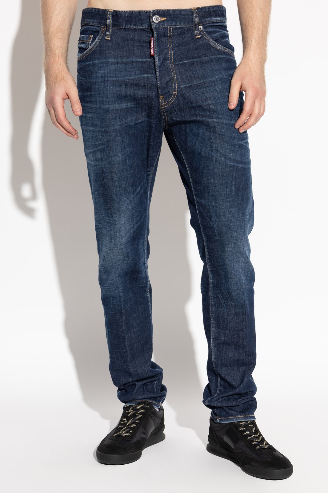 Dsquared2 Straight Leg Trousers With Belt Loops
