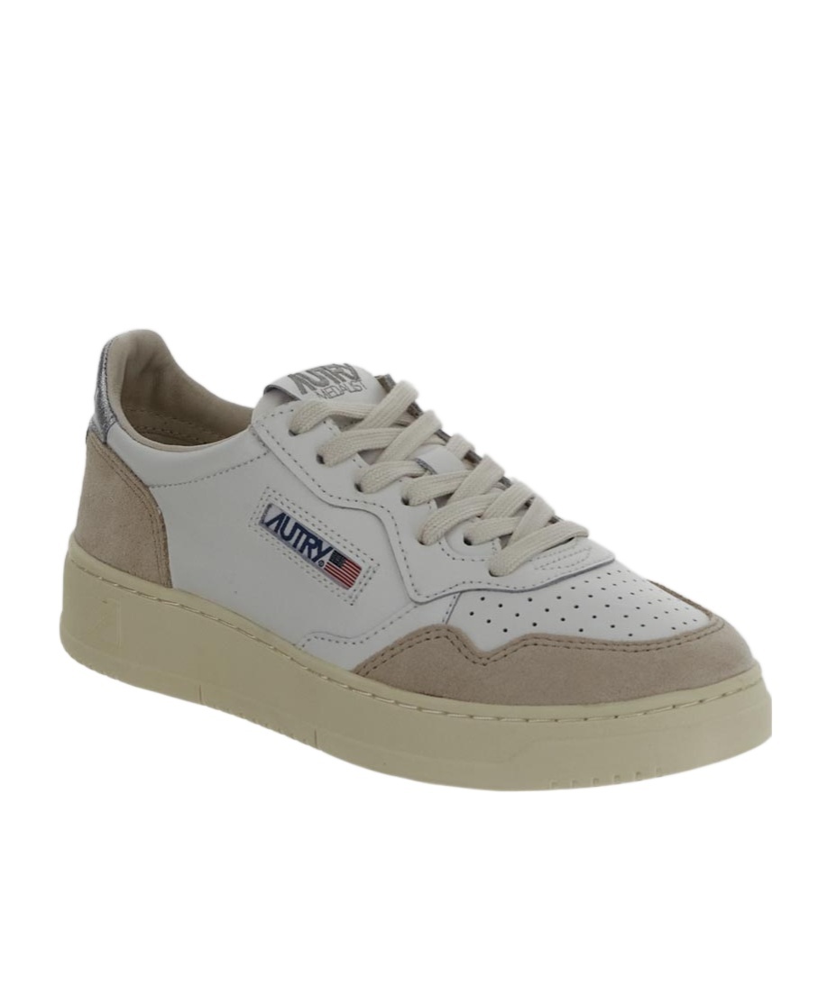 Autry Medalist Panelled Sneakers In Gray
