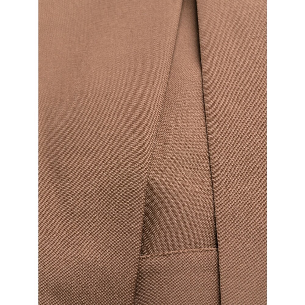 Balmain Wool Trousers In Brown
