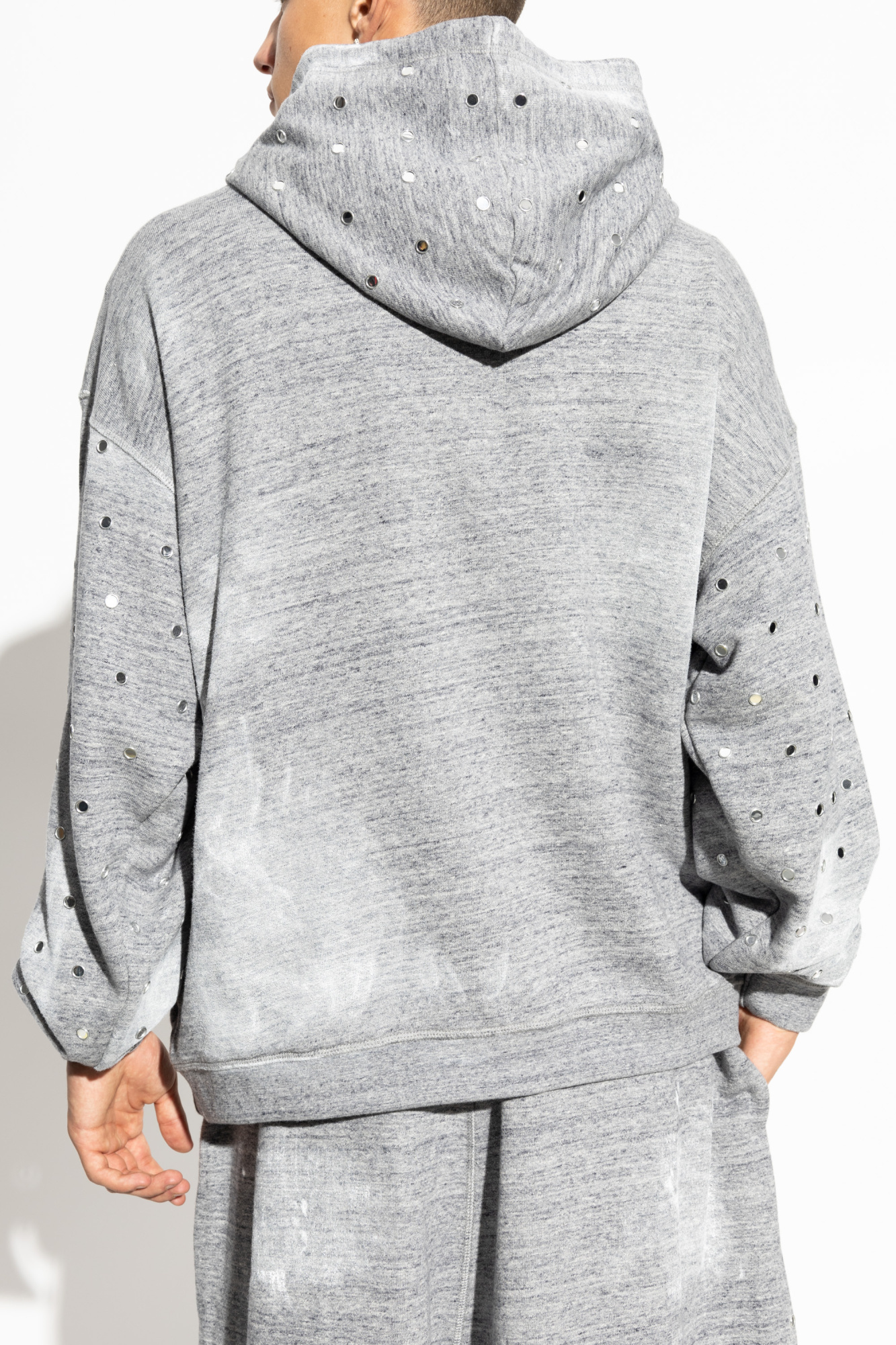 Dsquared2 Zip-up Cotton Hoodie In Gray