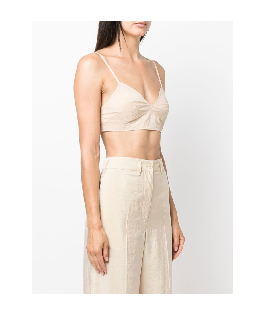 Low Classic Thin Shoulder Strap Bra In White