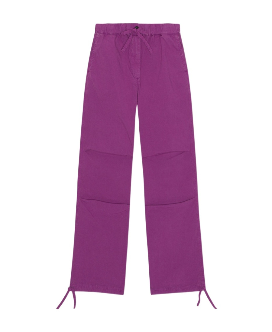 Ganni Tapered-leg Cargo Pants In Purple