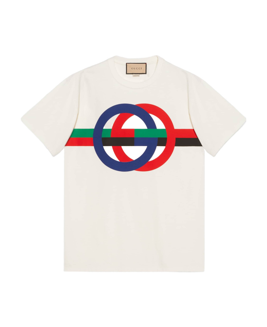 GUCCI ROUND GG PRINT T-SHIRT