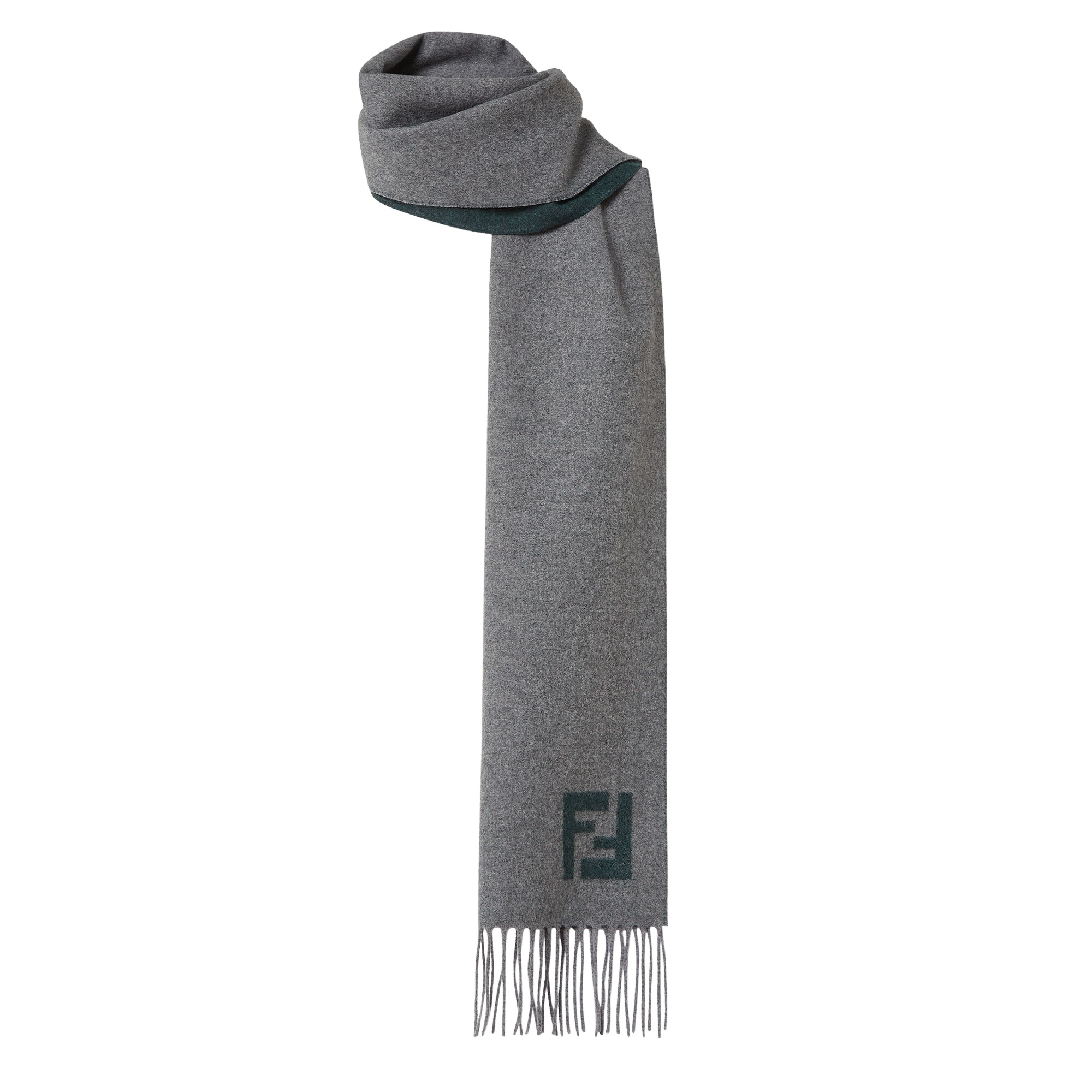 Fendi Wool And Cashmere Scarf In Gray