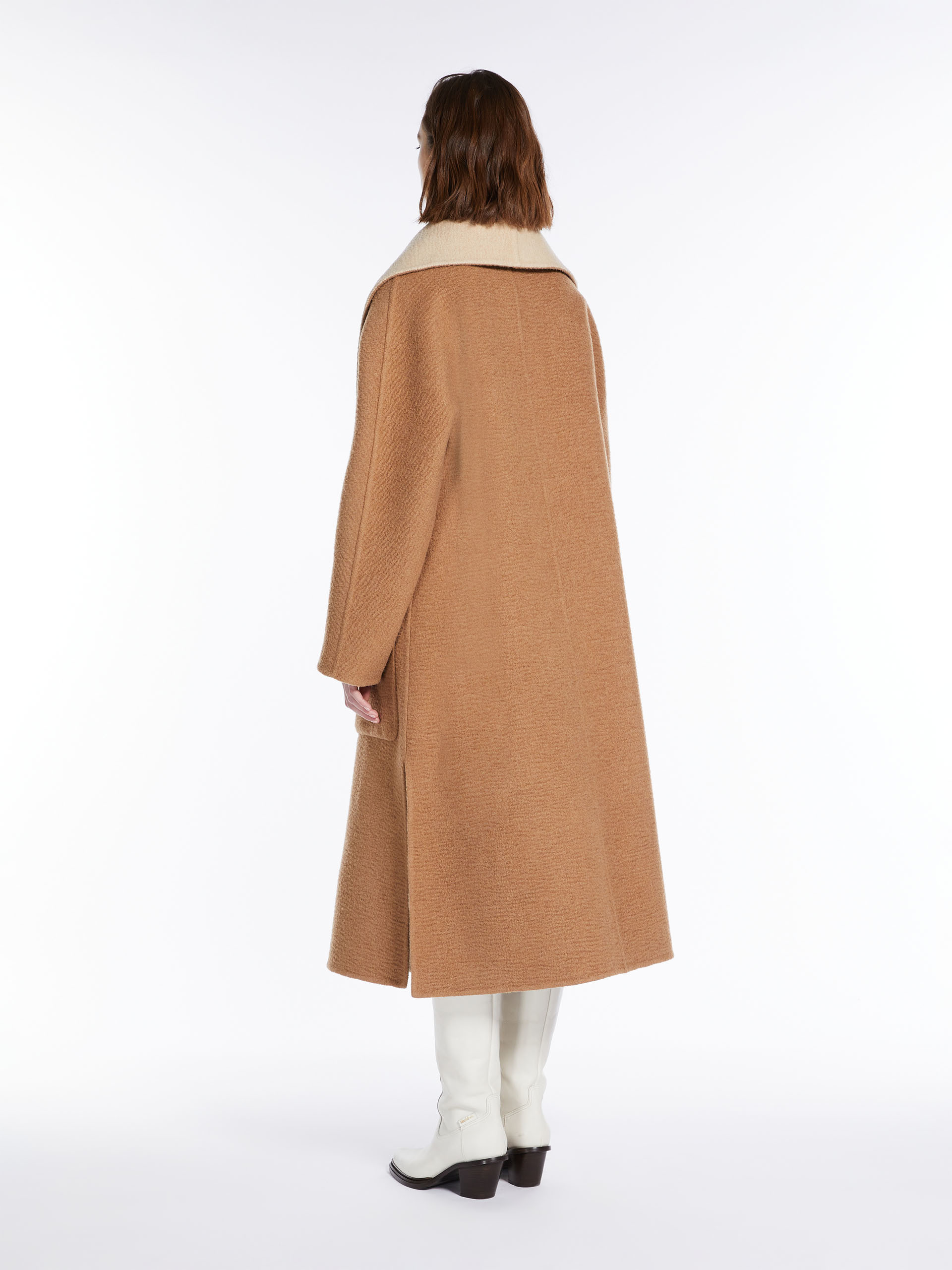 Max Mara Senna Reversible Camel Hair Coat In Brown