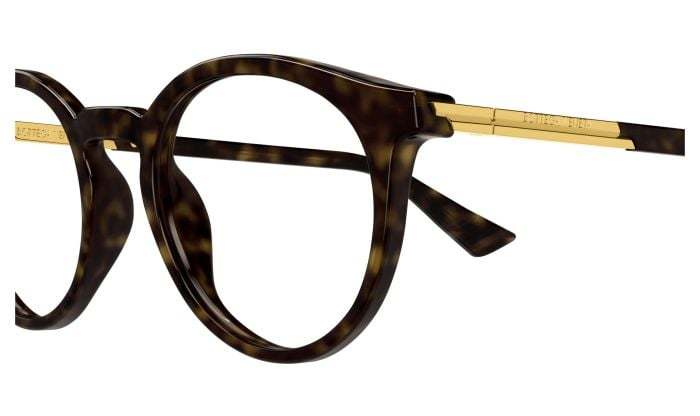 Bottega Veneta Eyewear Round Frame Glasses In Black