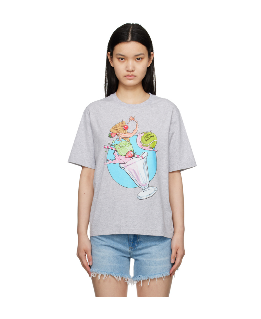 MAISON KITSUNÉ GRAPHIC-PRINT COTTON T-SHIRT
